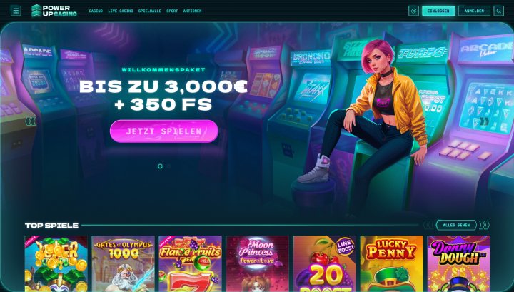 Neues vom PowerUp Casino in Deutschland - Jetzt anmelden und 100 € gratis - overview